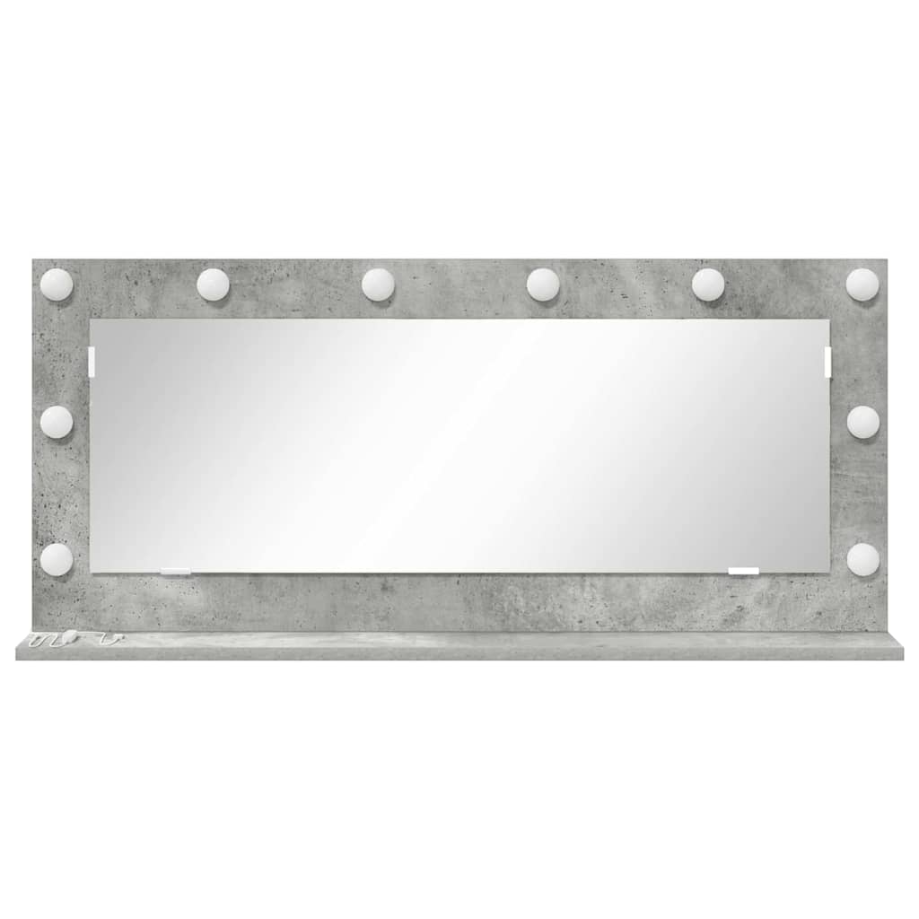 vidaXL Vanity Mirror Rectangular Concrete Grey 100 x 45 x 18 cm