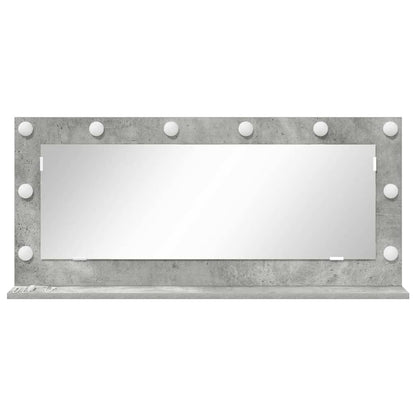 vidaXL Vanity Mirror Rectangular Concrete Grey 100 x 45 x 18 cm