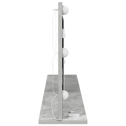 vidaXL Vanity Mirror Rectangular Concrete Grey 100 x 45 x 18 cm