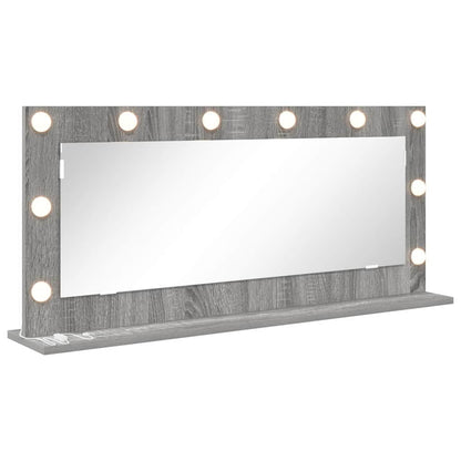 vidaXL Vanity Mirror Rectangular Grey Sonoma 100 x 45 x 18 cm