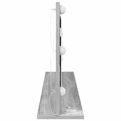 vidaXL Vanity Mirror Rectangular Grey Sonoma 100 x 45 x 18 cm