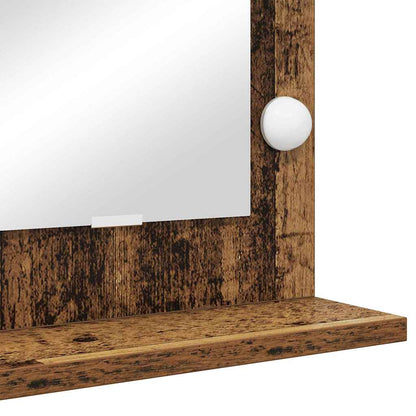vidaXL Vanity Mirror Rectangular with Mirror Old Wood 100 x 45 x 18 cm