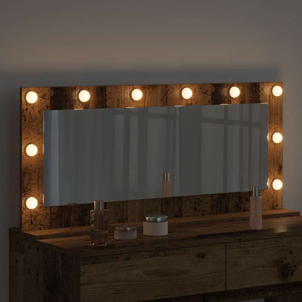 vidaXL Vanity Mirror Rectangular with Mirror Old Wood 100 x 45 x 18 cm