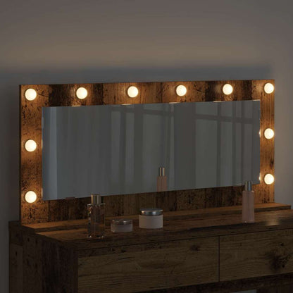 vidaXL Vanity Mirror Rectangular with Mirror Old Wood 100 x 45 x 18 cm
