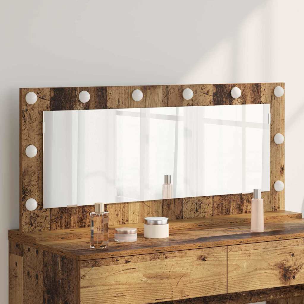 vidaXL Vanity Mirror Rectangular with Mirror Old Wood 100 x 45 x 18 cm
