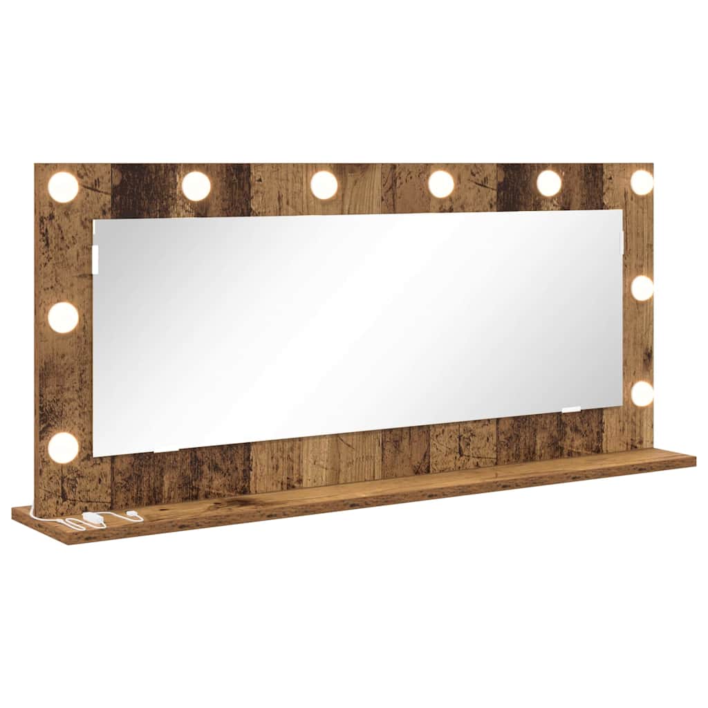 vidaXL Vanity Mirror Rectangular with Mirror Old Wood 100 x 45 x 18 cm