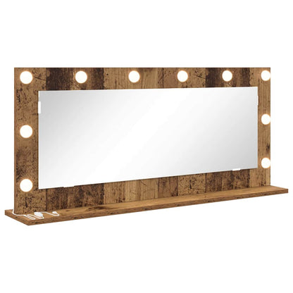 vidaXL Vanity Mirror Rectangular with Mirror Old Wood 100 x 45 x 18 cm