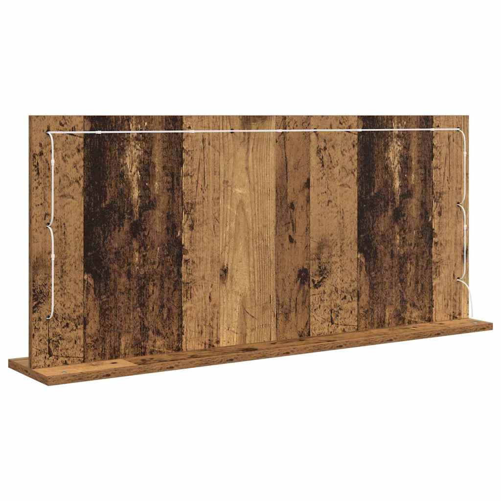 vidaXL Vanity Mirror Rectangular with Mirror Old Wood 100 x 45 x 18 cm