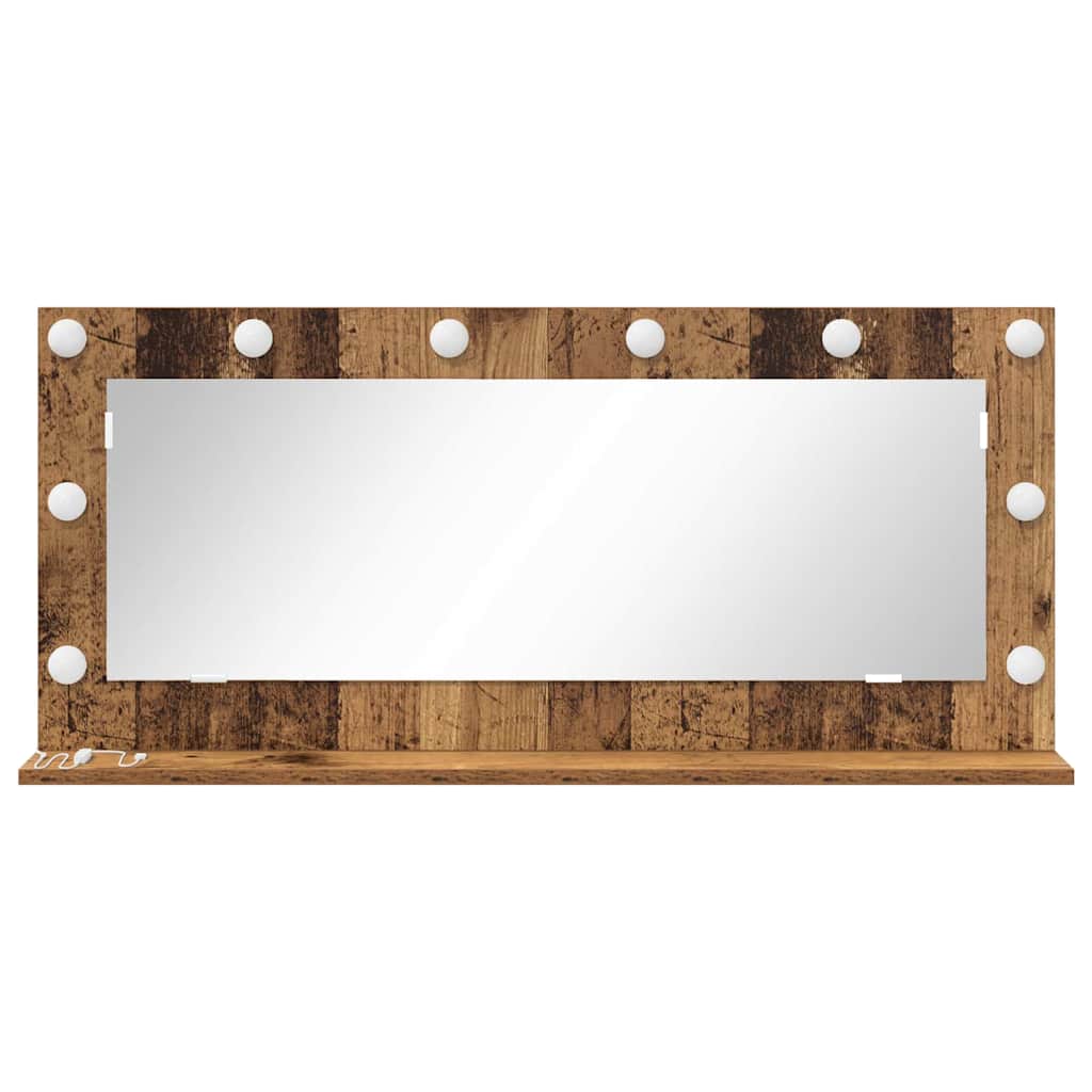 vidaXL Vanity Mirror Rectangular with Mirror Old Wood 100 x 45 x 18 cm