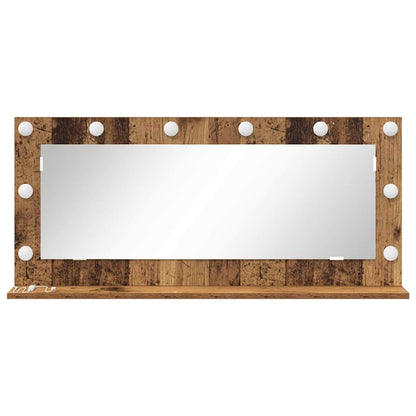 vidaXL Vanity Mirror Rectangular with Mirror Old Wood 100 x 45 x 18 cm