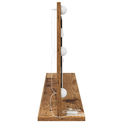 vidaXL Vanity Mirror Rectangular with Mirror Old Wood 100 x 45 x 18 cm