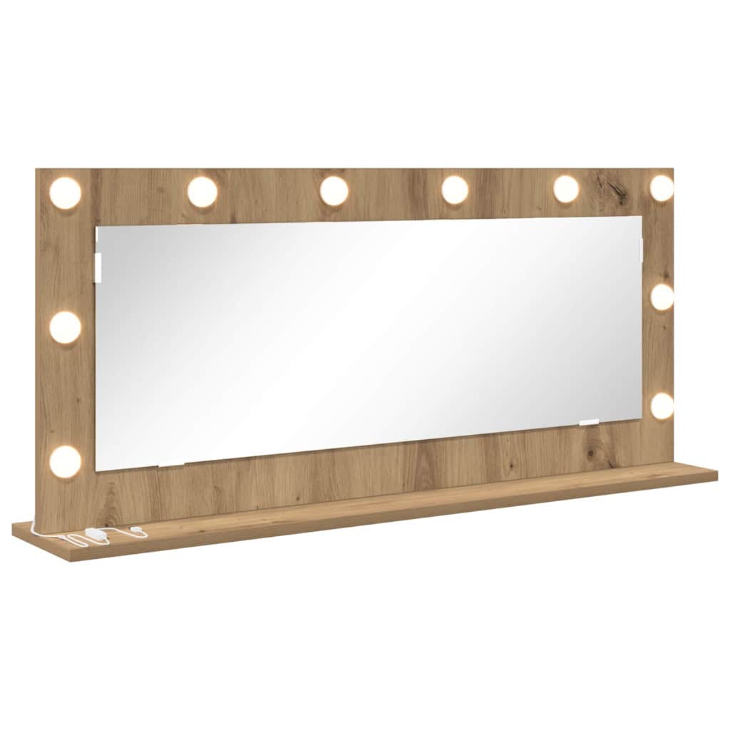 vidaXL Vanity Mirror Artisan Oak 100 x 45 x 18 cm Rectangular