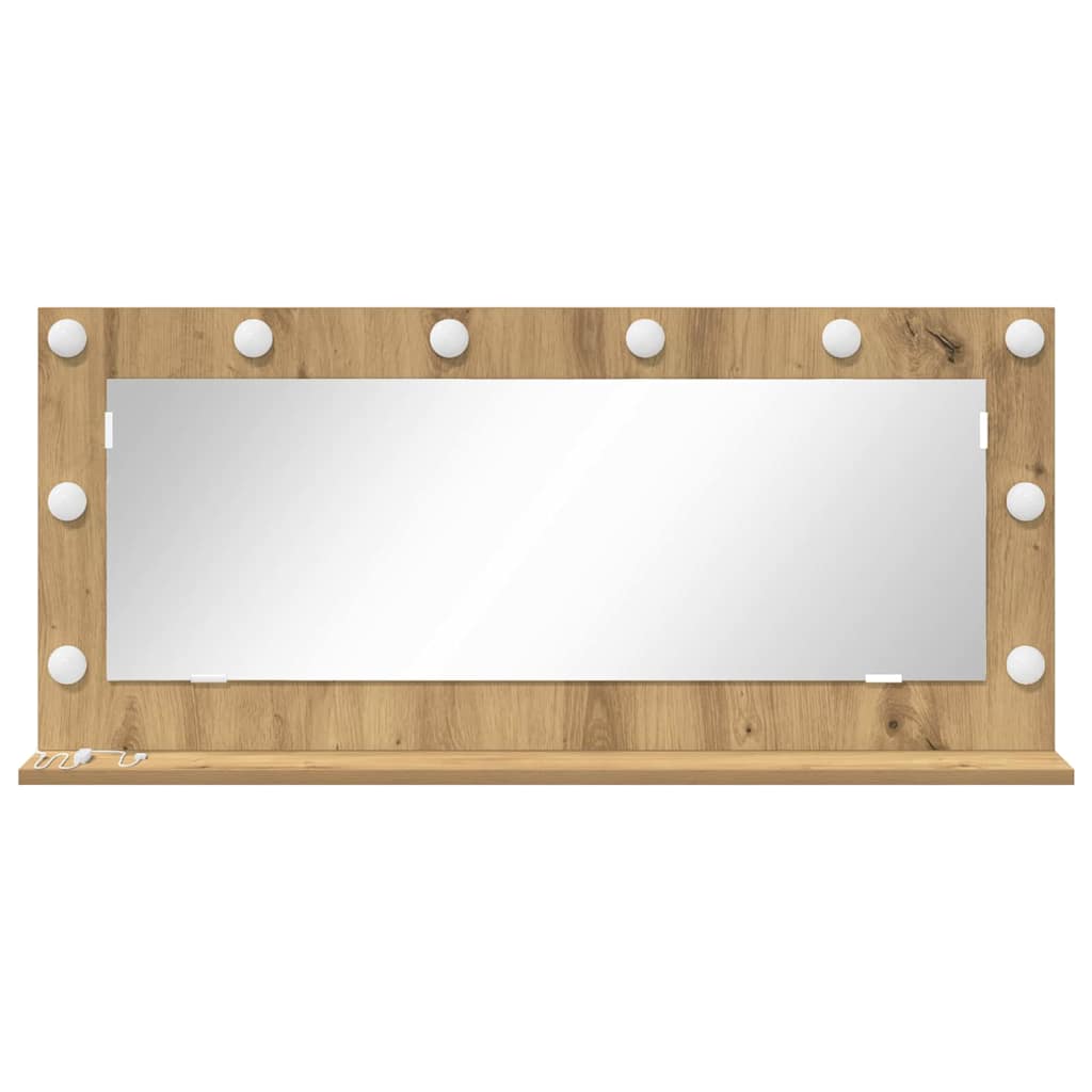 vidaXL Vanity Mirror Artisan Oak 100 x 45 x 18 cm Rectangular