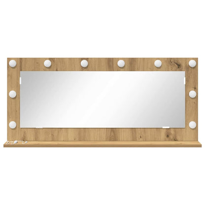 vidaXL Vanity Mirror Artisan Oak 100 x 45 x 18 cm Rectangular