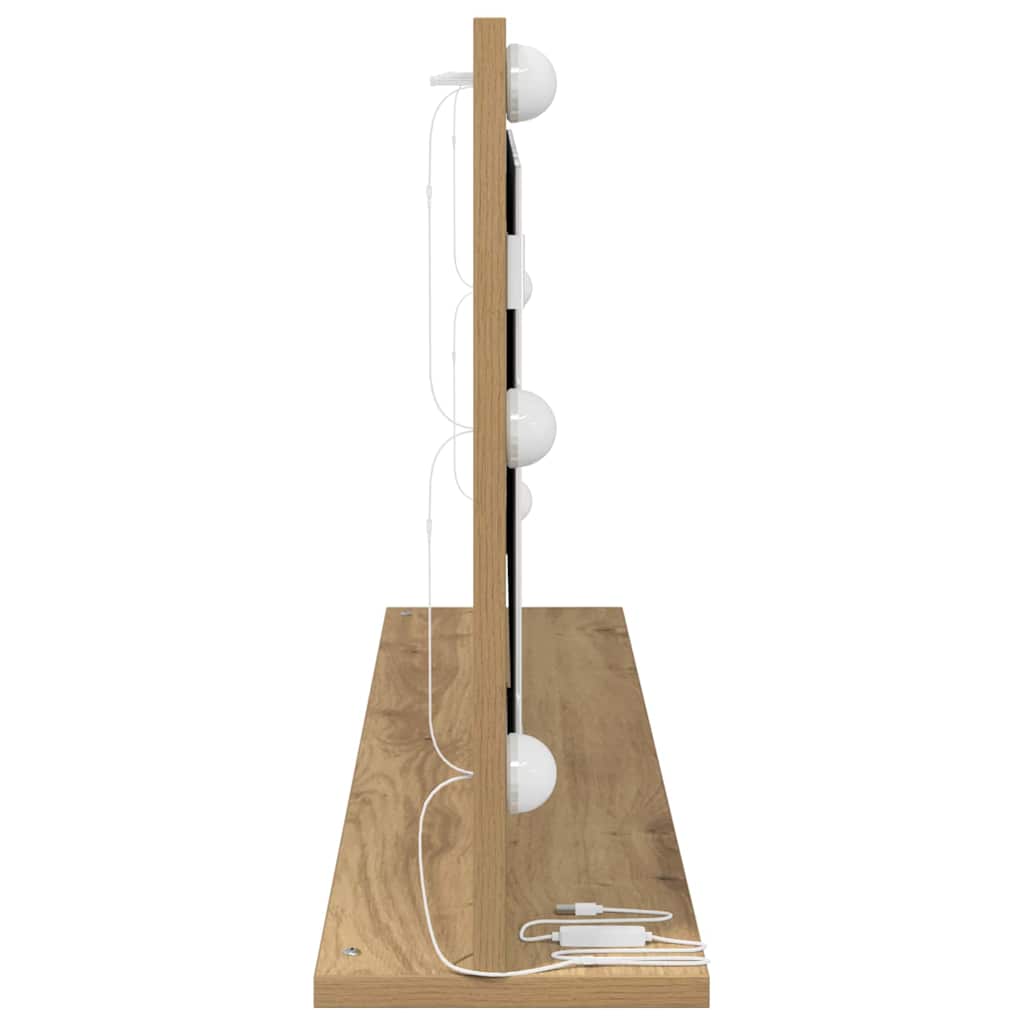 vidaXL Vanity Mirror Artisan Oak 100 x 45 x 18 cm Rectangular