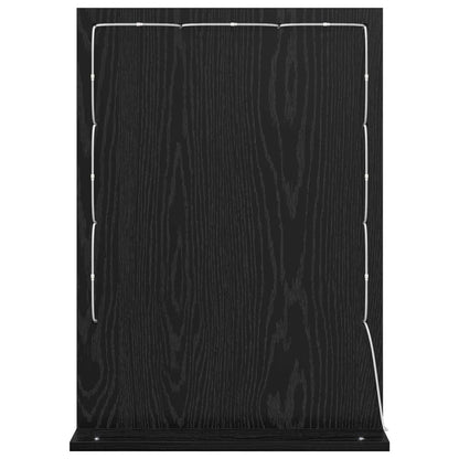 vidaXL Vanity Mirror Rectangular with Mirror Black Oak 70 x 50 x 18 cm