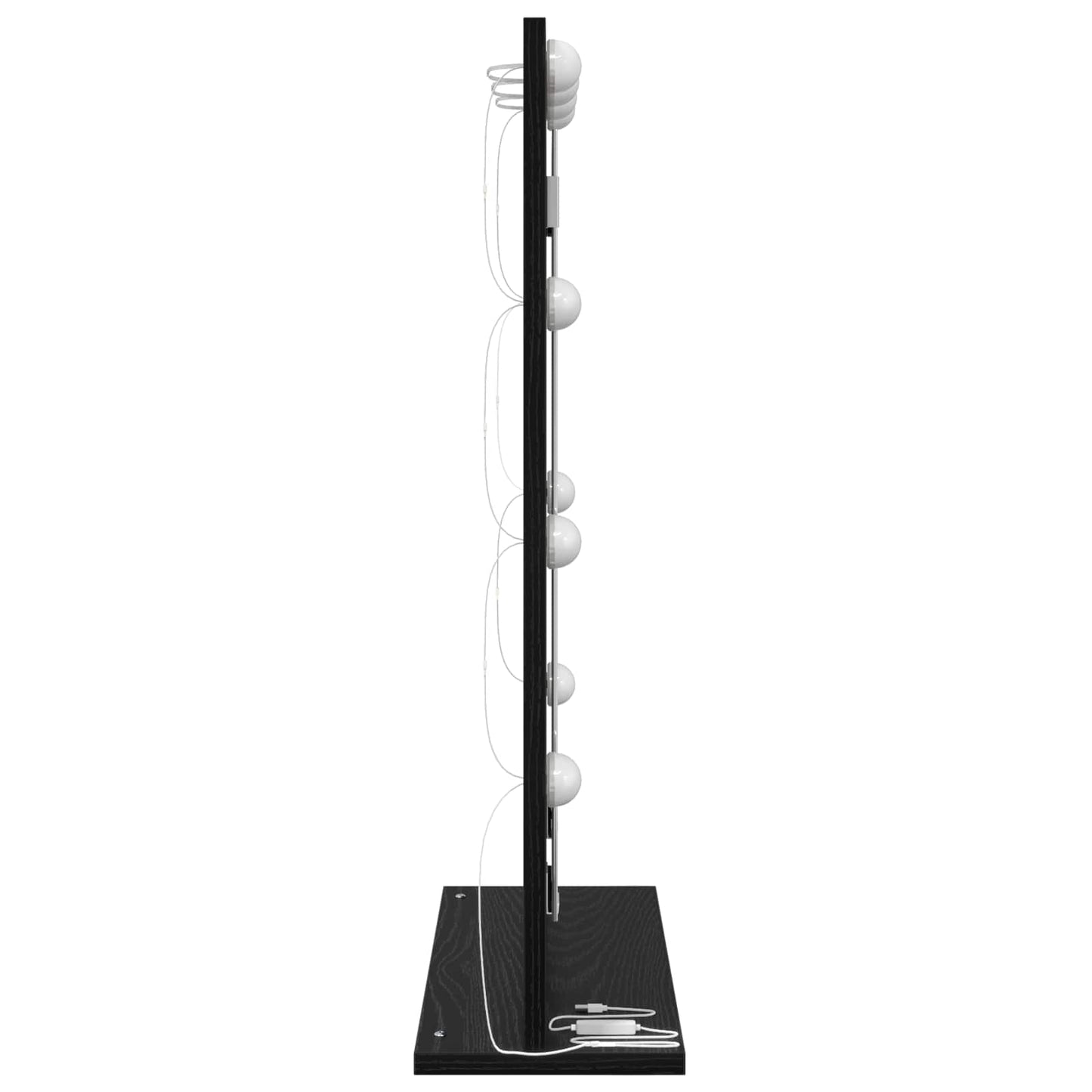 vidaXL Vanity Mirror Rectangular with Mirror Black Oak 70 x 50 x 18 cm