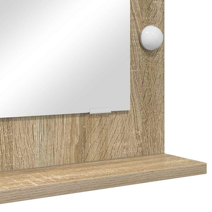 vidaXL Vanity Mirror Rectangular Sonoma Oak 70 x 50 x 18 cm