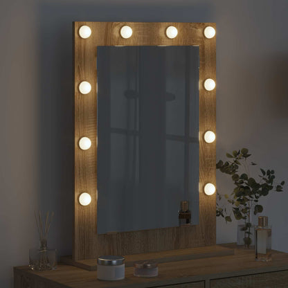 vidaXL Vanity Mirror Rectangular Sonoma Oak 70 x 50 x 18 cm
