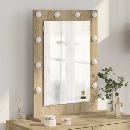 vidaXL Vanity Mirror Rectangular Sonoma Oak 70 x 50 x 18 cm
