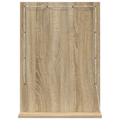 vidaXL Vanity Mirror Rectangular Sonoma Oak 70 x 50 x 18 cm