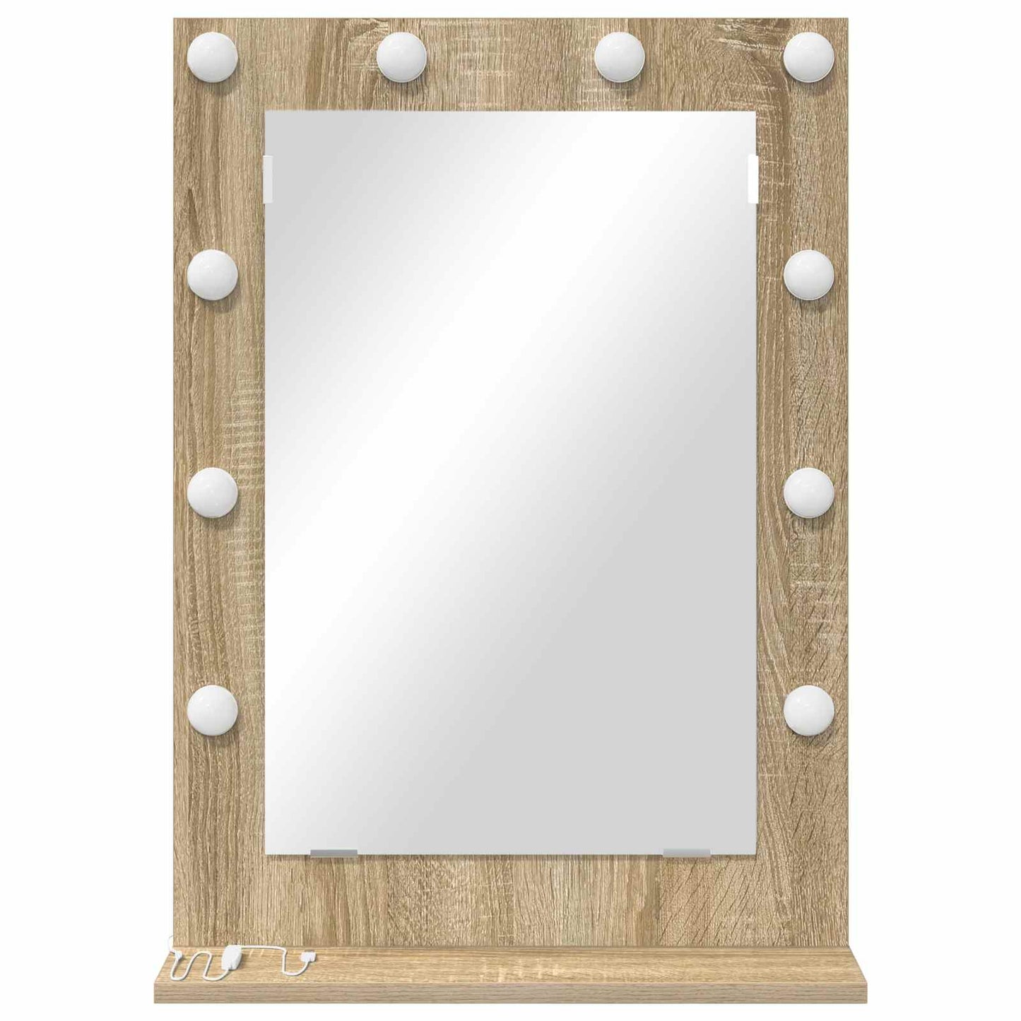 vidaXL Vanity Mirror Rectangular Sonoma Oak 70 x 50 x 18 cm