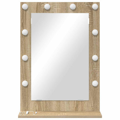 vidaXL Vanity Mirror Rectangular Sonoma Oak 70 x 50 x 18 cm