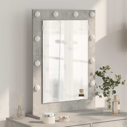 vidaXL Vanity Mirror Rectangular Concrete Grey 70 x 50 x 18 cm