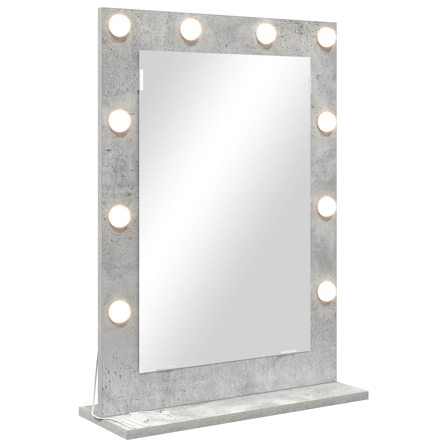 vidaXL Vanity Mirror Rectangular Concrete Grey 70 x 50 x 18 cm