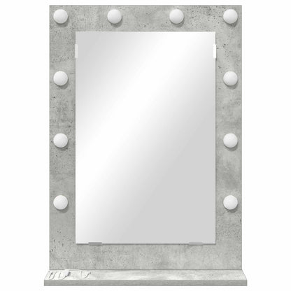 vidaXL Vanity Mirror Rectangular Concrete Grey 70 x 50 x 18 cm