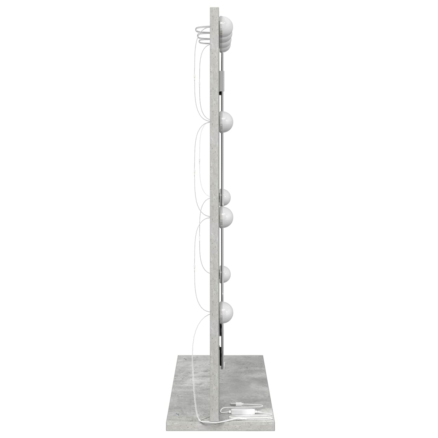 vidaXL Vanity Mirror Rectangular Concrete Grey 70 x 50 x 18 cm