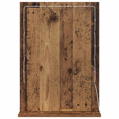 vidaXL Vanity Mirror Rectangular Smoked Oak 70 x 50 x 18 cm