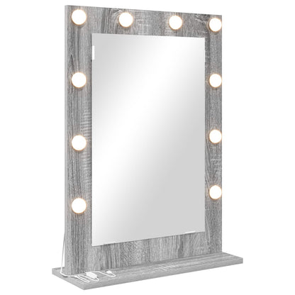 vidaXL Vanity Mirror Rectangular Grey Sonoma 70 x 50 x 18 cm