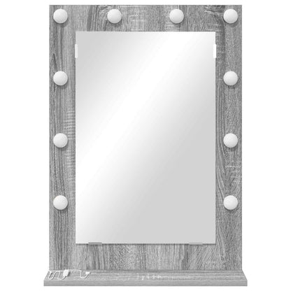 vidaXL Vanity Mirror Rectangular Grey Sonoma 70 x 50 x 18 cm