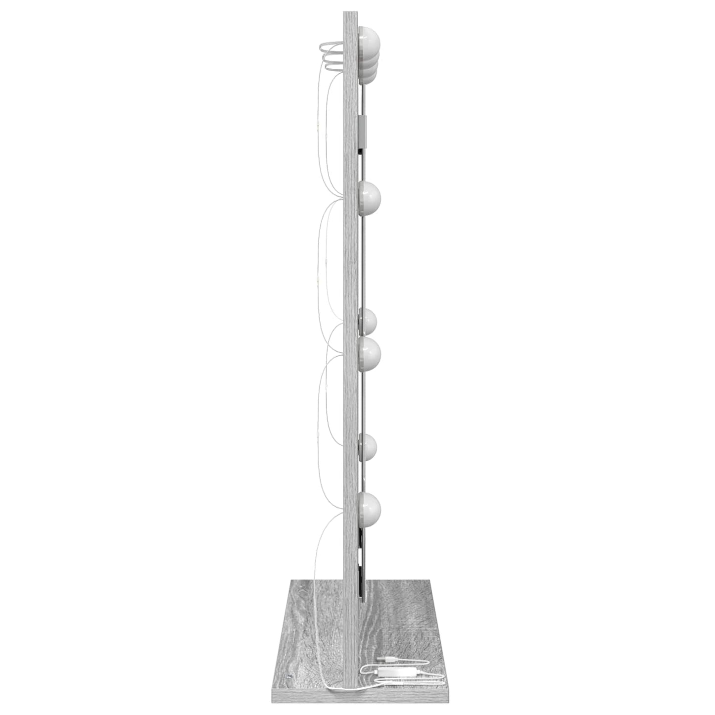 vidaXL Vanity Mirror Rectangular Grey Sonoma 70 x 50 x 18 cm