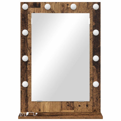 vidaXL Vanity Mirror Rectangular with Mirror Old Wood 70 x 50 x 18 cm