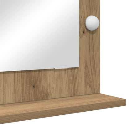 vidaXL Vanity Mirror Artisan Oak 70 x 50 x 18 cm Rectangular