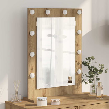 vidaXL Vanity Mirror Artisan Oak 70 x 50 x 18 cm Rectangular