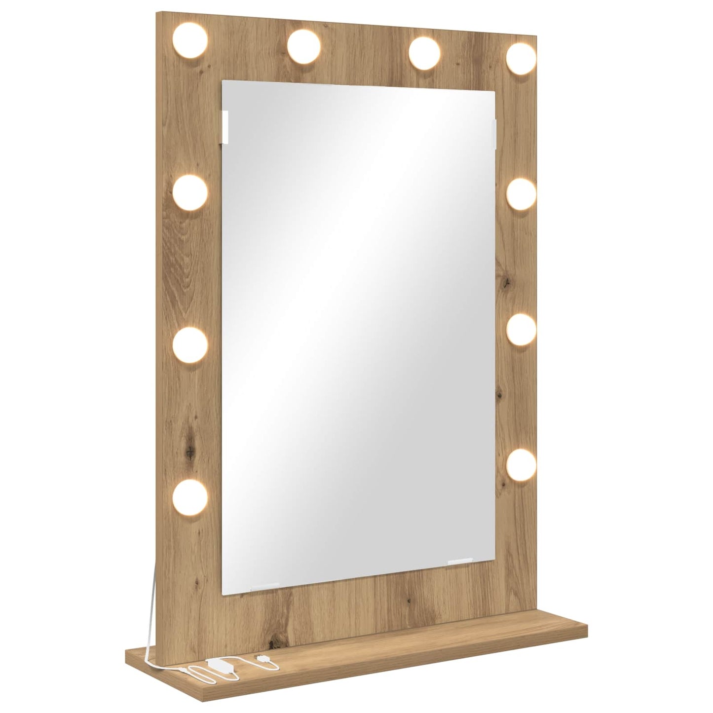vidaXL Vanity Mirror Artisan Oak 70 x 50 x 18 cm Rectangular