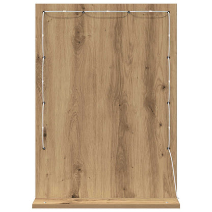 vidaXL Vanity Mirror Artisan Oak 70 x 50 x 18 cm Rectangular