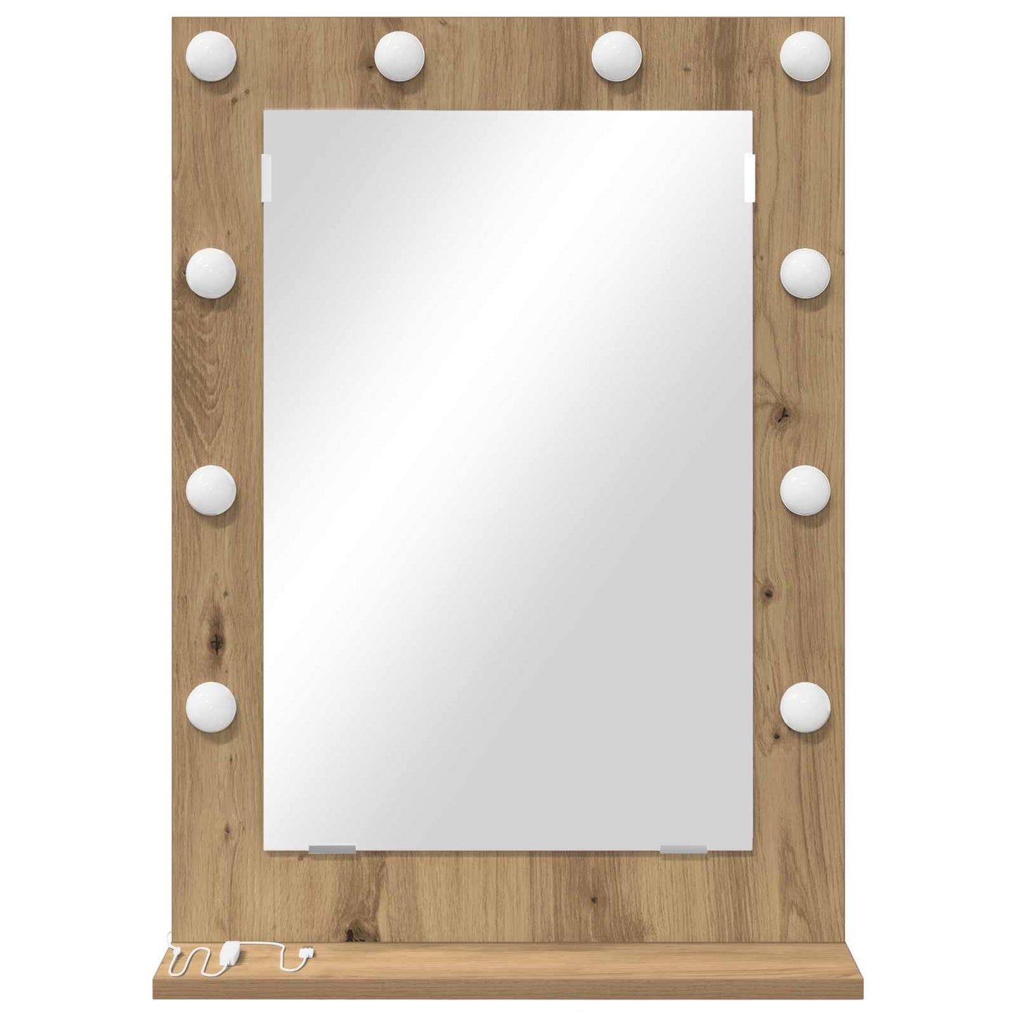 vidaXL Vanity Mirror Artisan Oak 70 x 50 x 18 cm Rectangular