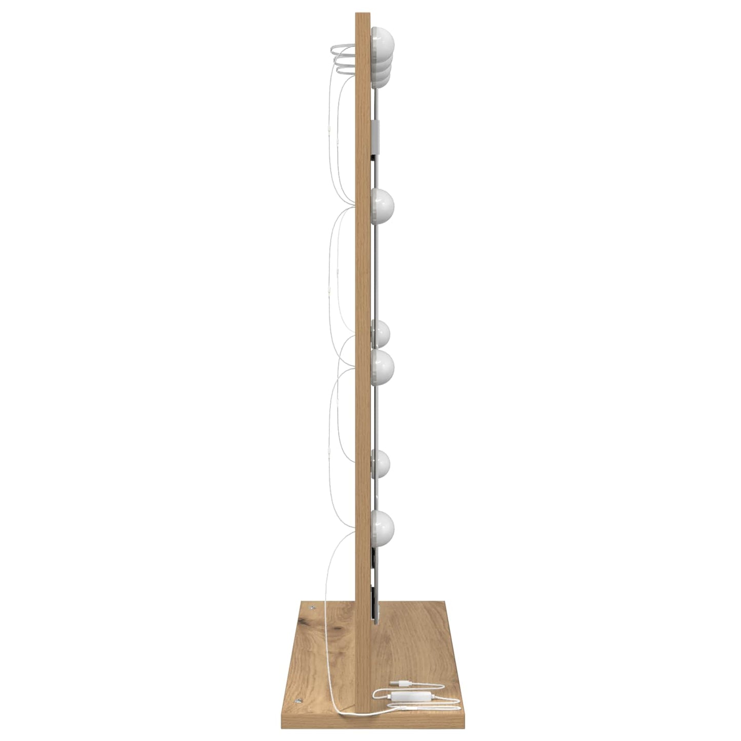 vidaXL Vanity Mirror Artisan Oak 70 x 50 x 18 cm Rectangular