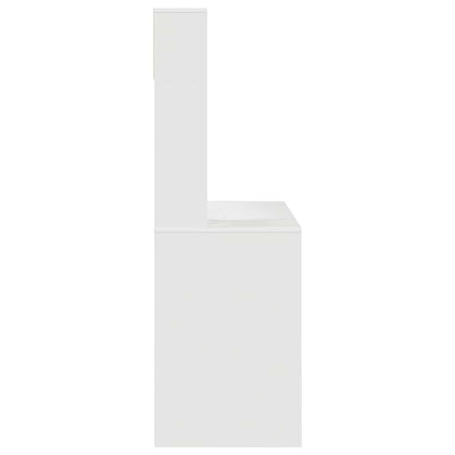 vidaXL Desk with Shelf White 91 x 50 x 149 cm Engineered Wood