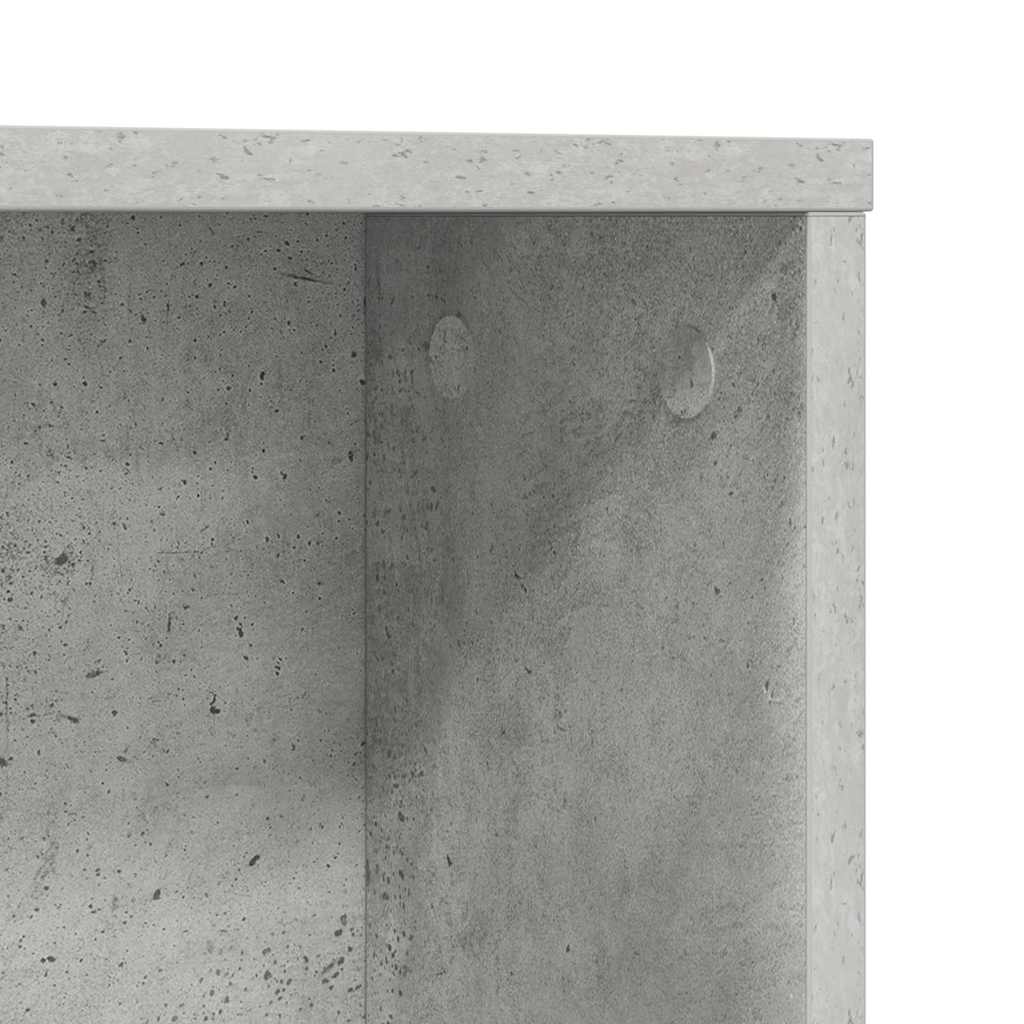 vidaXL Desk with Shelf Concrete Grey 91 x 50 x 149 cm Engineered Wood