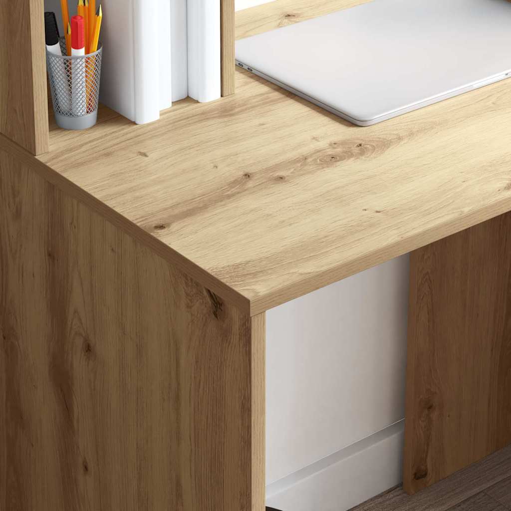 vidaXL Desk Artisan Oak Engineered Wood 91 x 50 x 149 cm