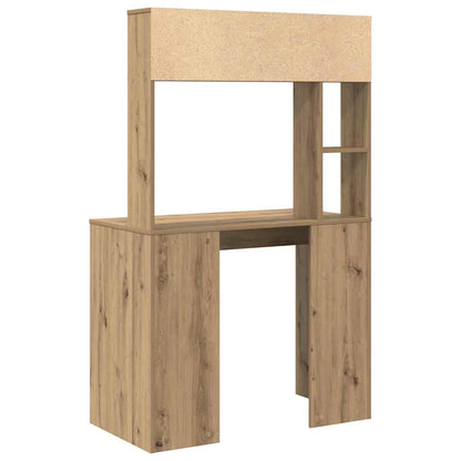 vidaXL Desk Artisan Oak Engineered Wood 91 x 50 x 149 cm