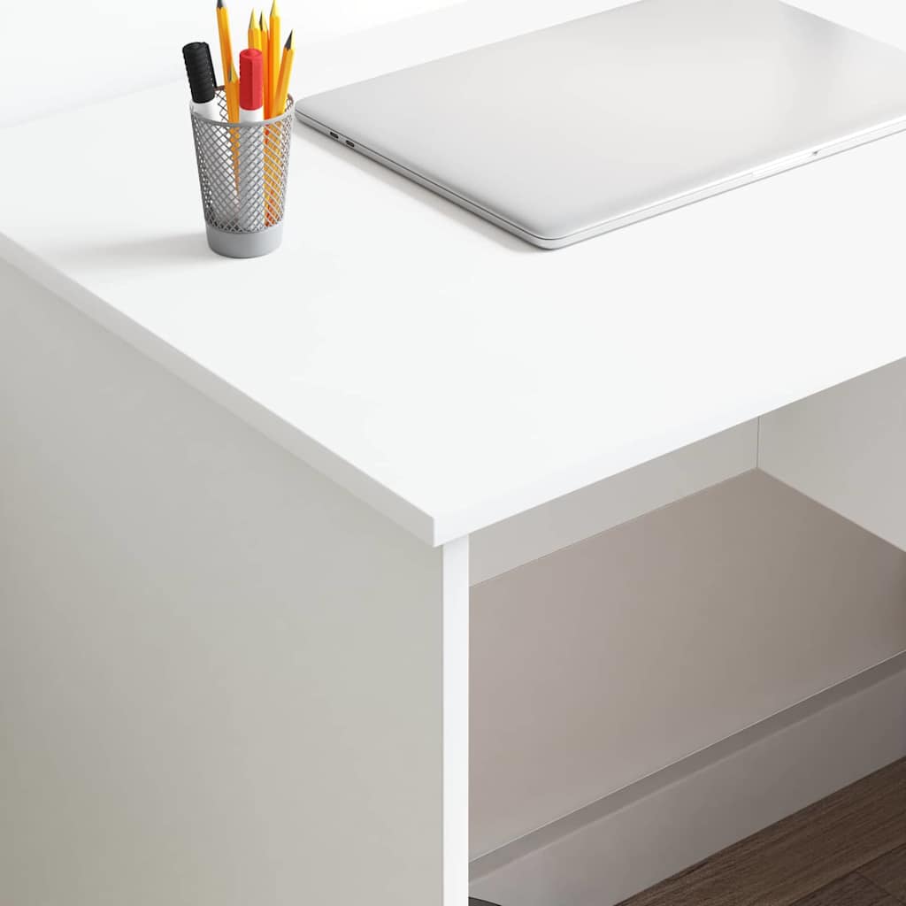 vidaXL Desk White 90 x 49 x 75 cm Engineered Wood