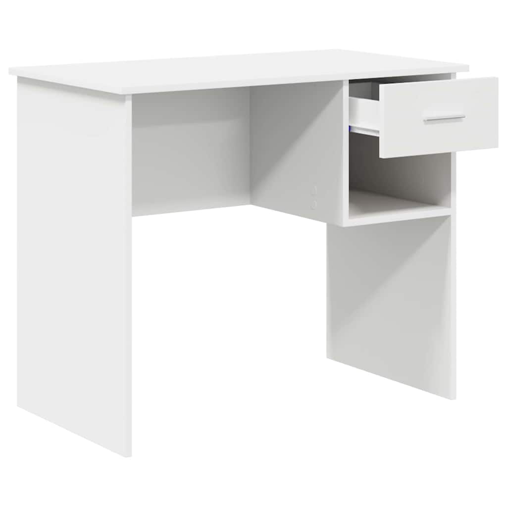 vidaXL Desk with Drawer White 90 x 49 x 75 cm Engineered Wood