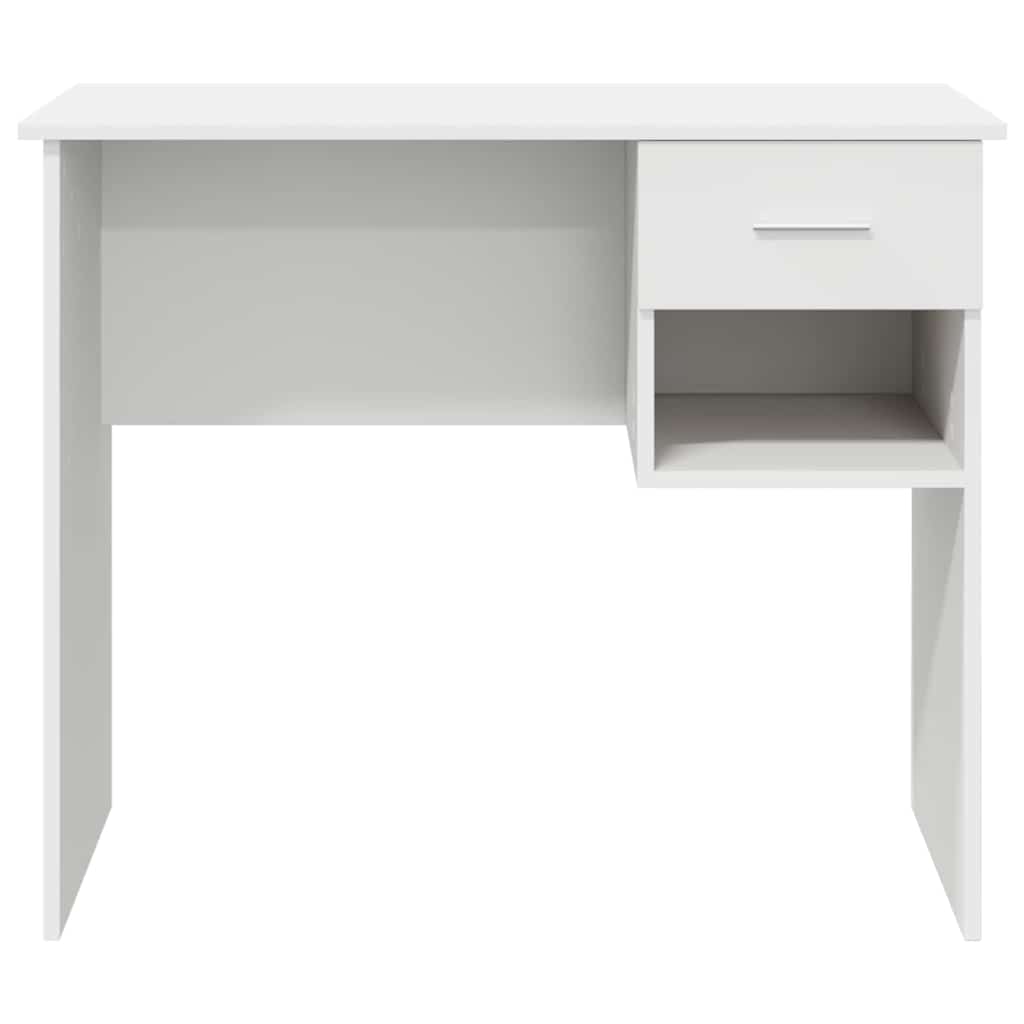 vidaXL Desk with Drawer White 90 x 49 x 75 cm Engineered Wood