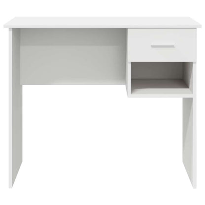 vidaXL Desk with Drawer White 90 x 49 x 75 cm Engineered Wood